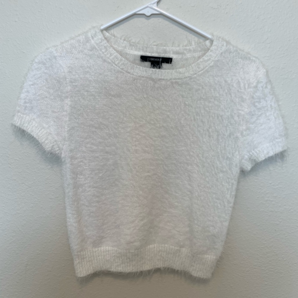 Fuzzy crop top